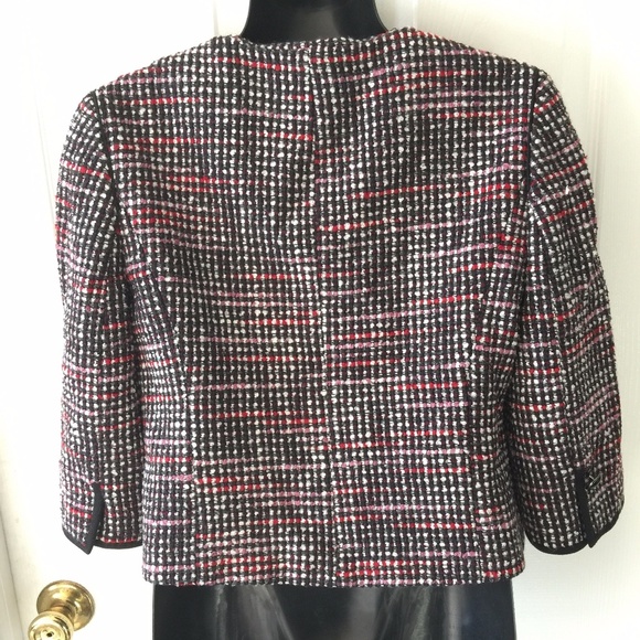 Ann Taylor Pink and Red Speckled Career Jacket 6 - Picture 3 of 7